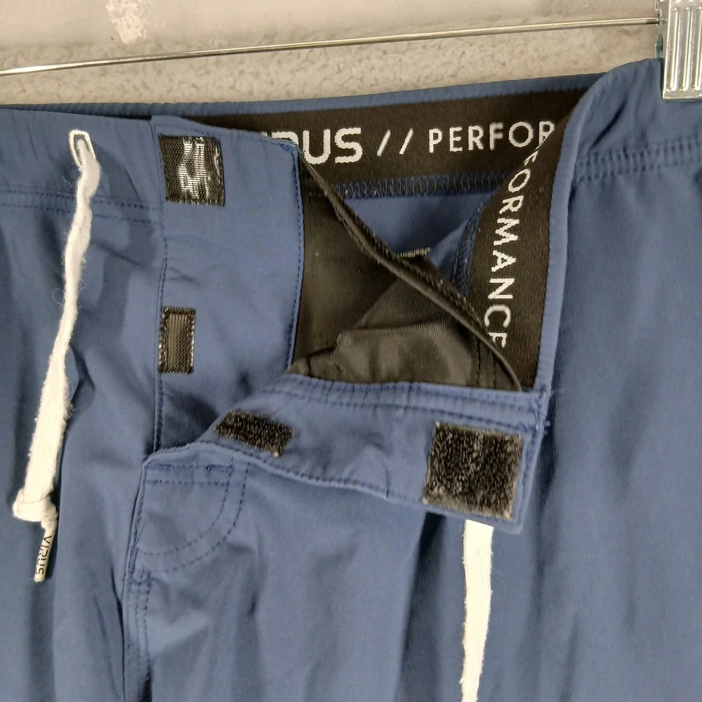Virus‎ Action Sport Performance Training Gym Shorts Large Blue EUC